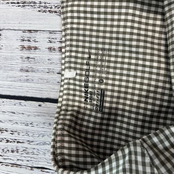 Nike Golf Sport Skirt size 2 Dri Fit Orange Olive Plaid Short A Line Pockets - Picture 4 of 8